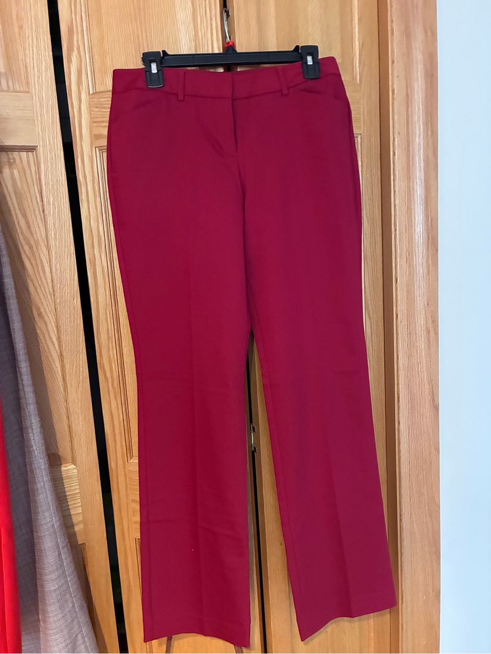 Express Women’s Boot Cut Dress Pants in Deep Red
